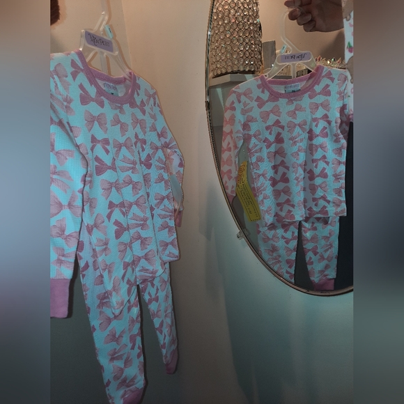 Pink Bow Kids Pajamas - Picture 3 of 5